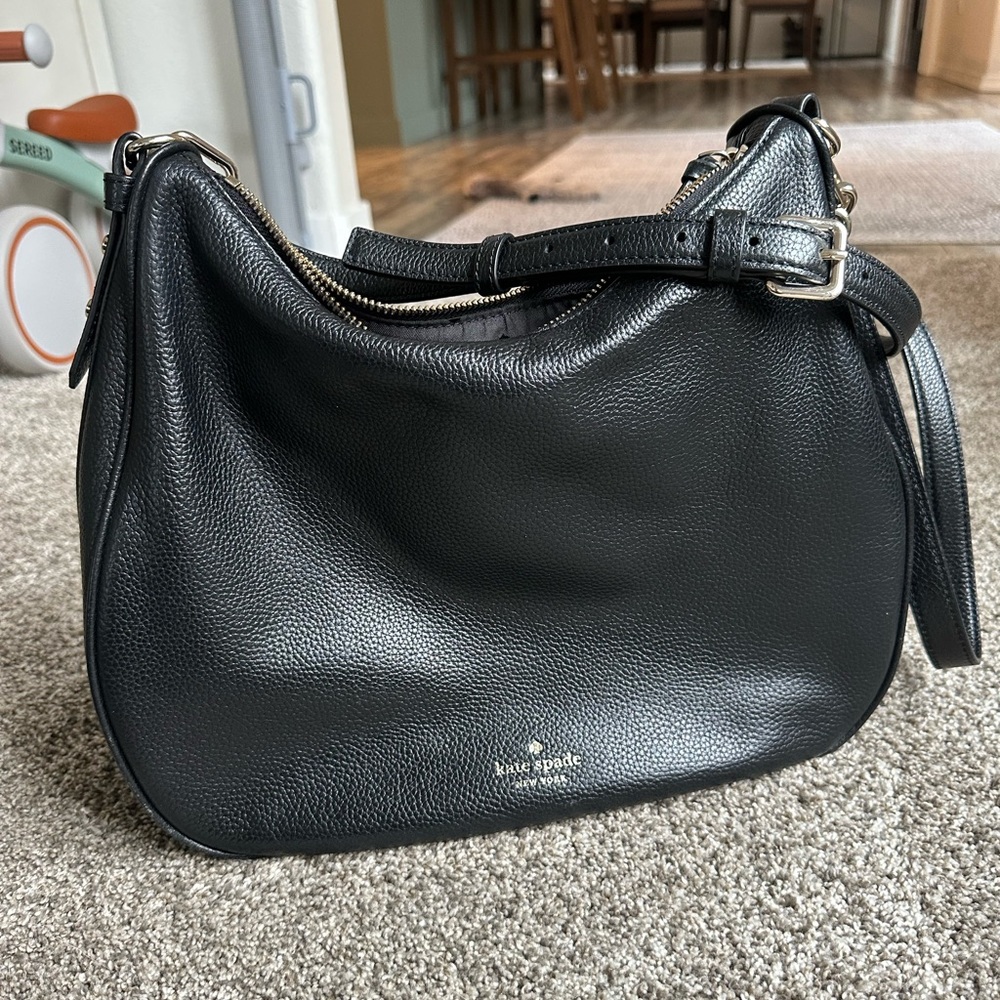 Black leather Kate Spade purse